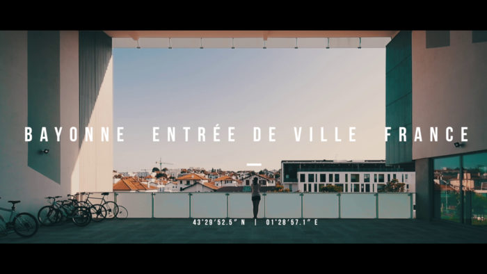 The Film of Bayonne. Entrée de Ville. France